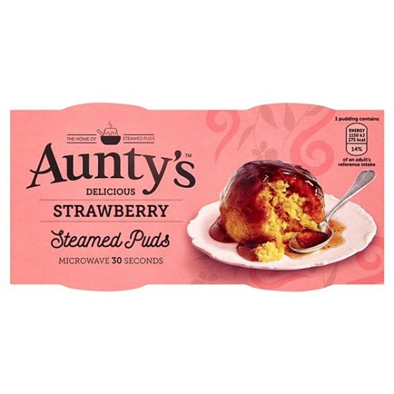 Aunty's Strawberry Steamed Puds 2x95g (Case of 6) - Three Lions Pantry