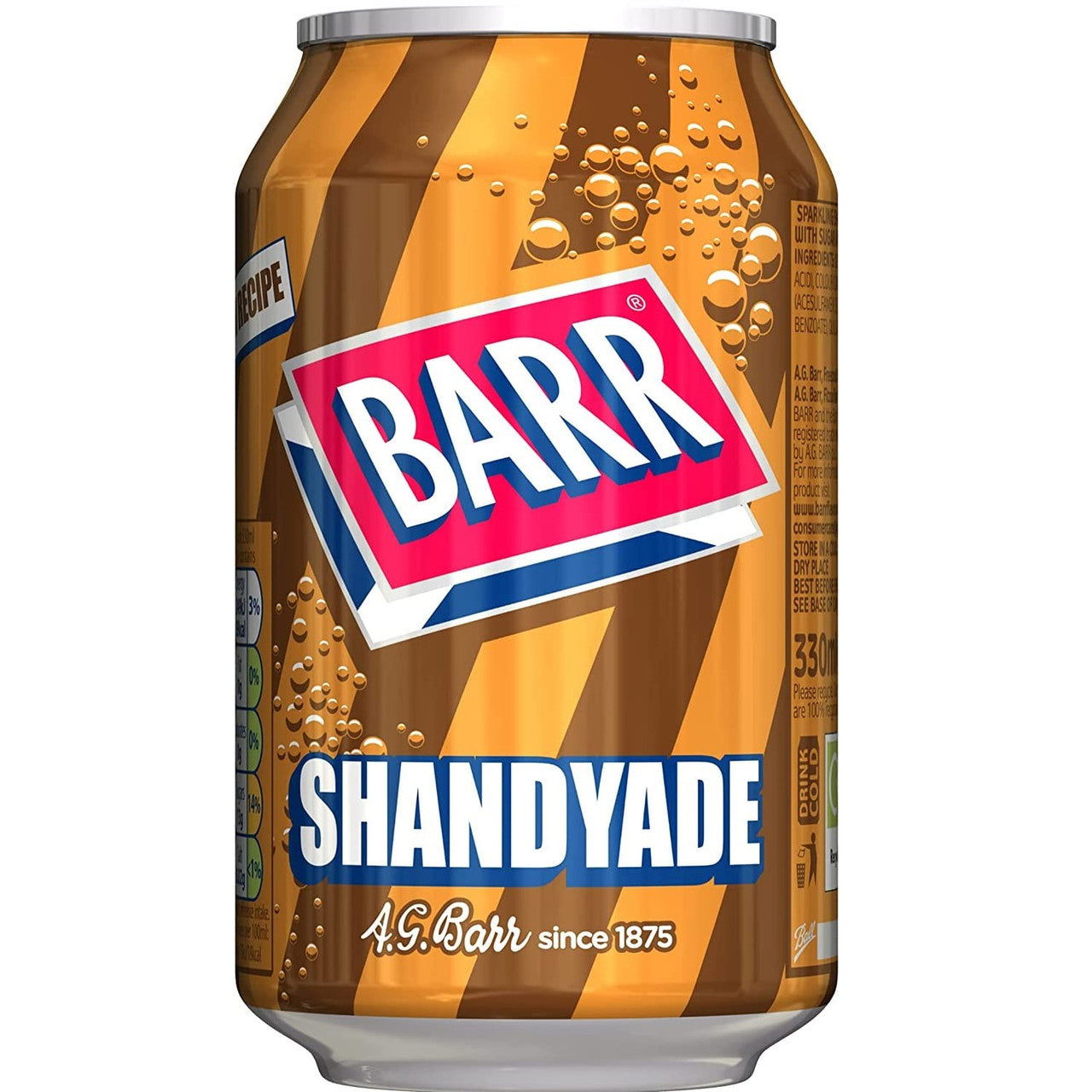 Barrs Shandyade Soft Drink Can 330ml (Case of 24) - Three Lions Pantry