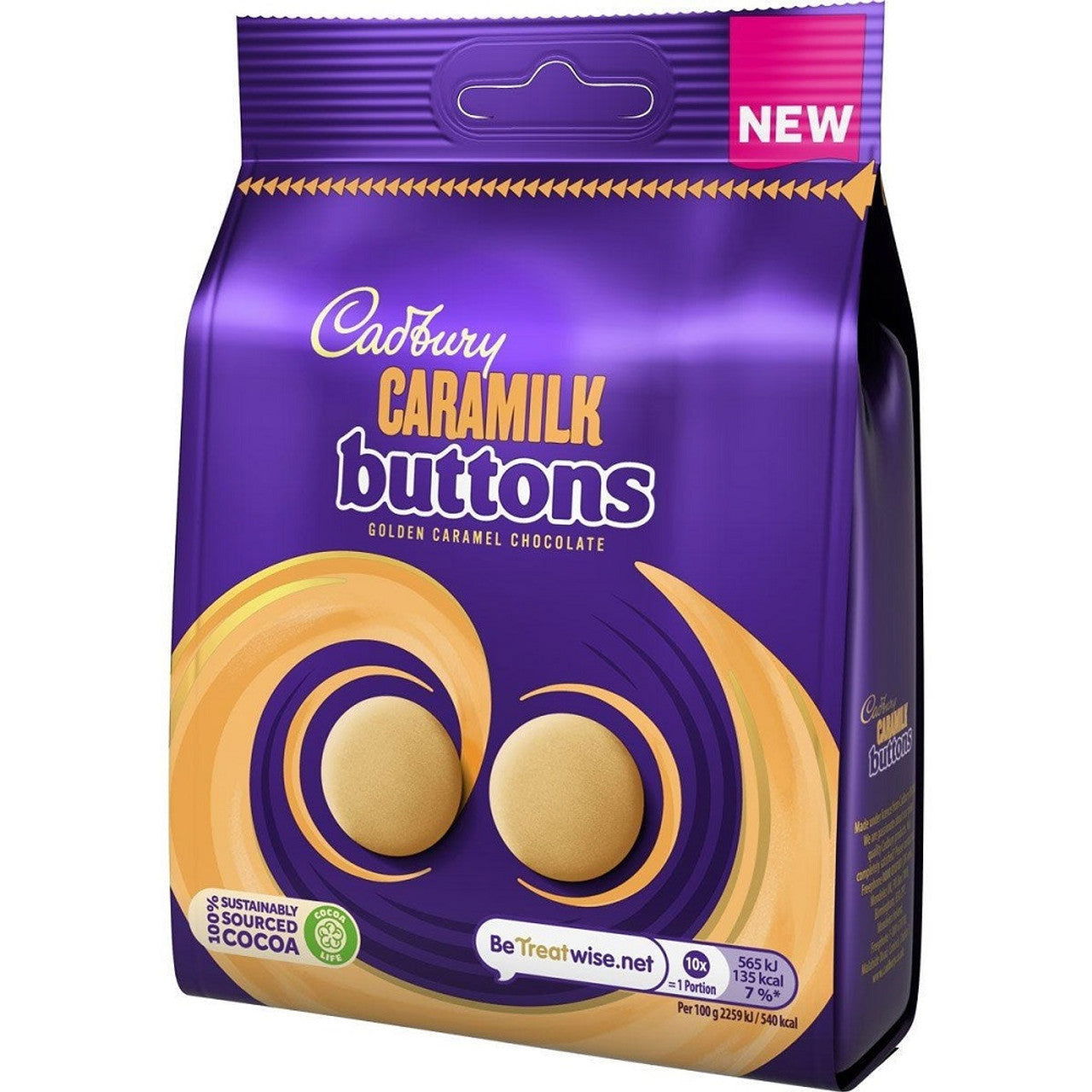 Cadbury Caramilk Buttons Chocolate Bag 105g (Case of 10) - Three Lions Pantry