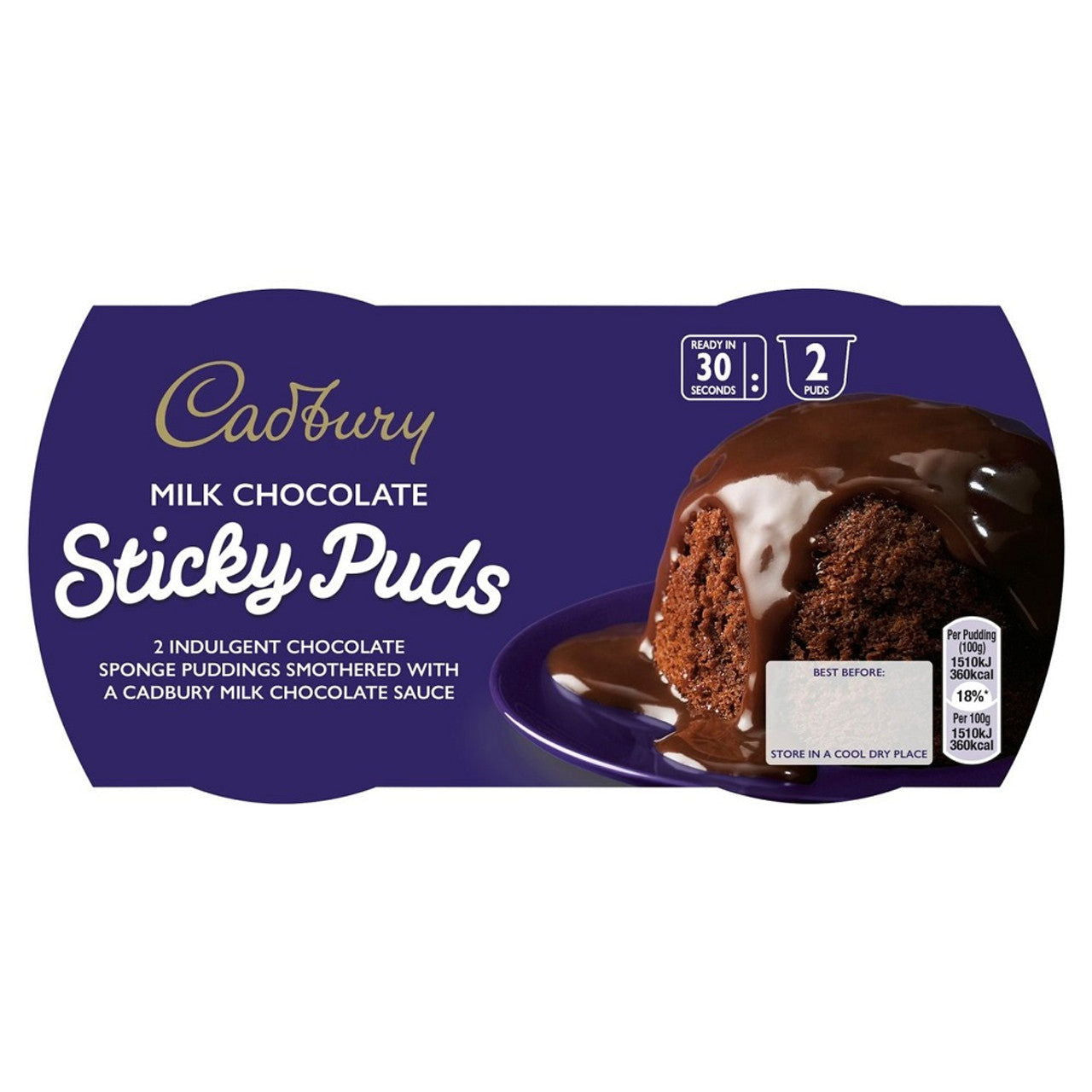 Cadbury Chocolate Sponge Pudding 95g (Case of 4) - Three Lions Pantry