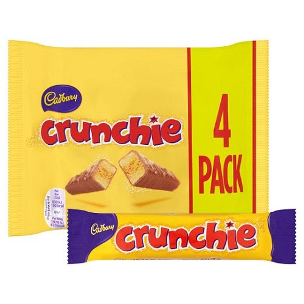 Cadbury Crunchie 4Pk (Case of 10) - Three Lions Pantry