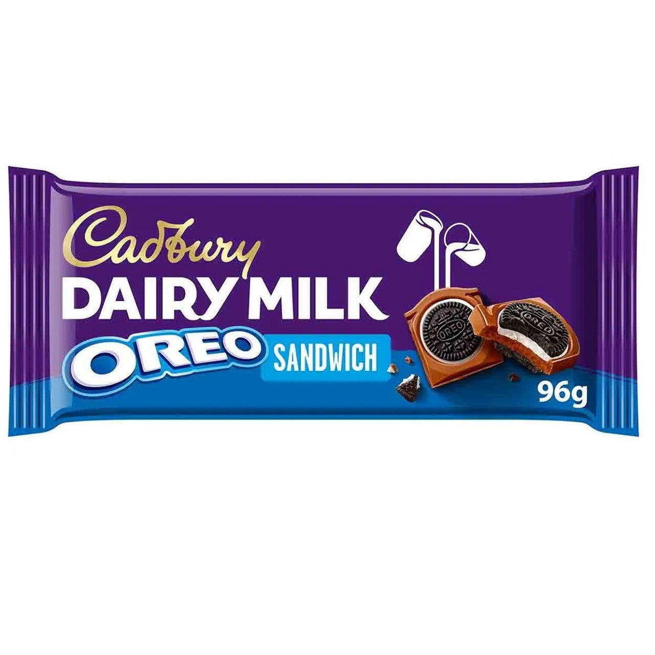 Cadbury Dairy Milk Oreo Sandwich Chocolate Bar 96g (Case of 15) - Three Lions Pantry