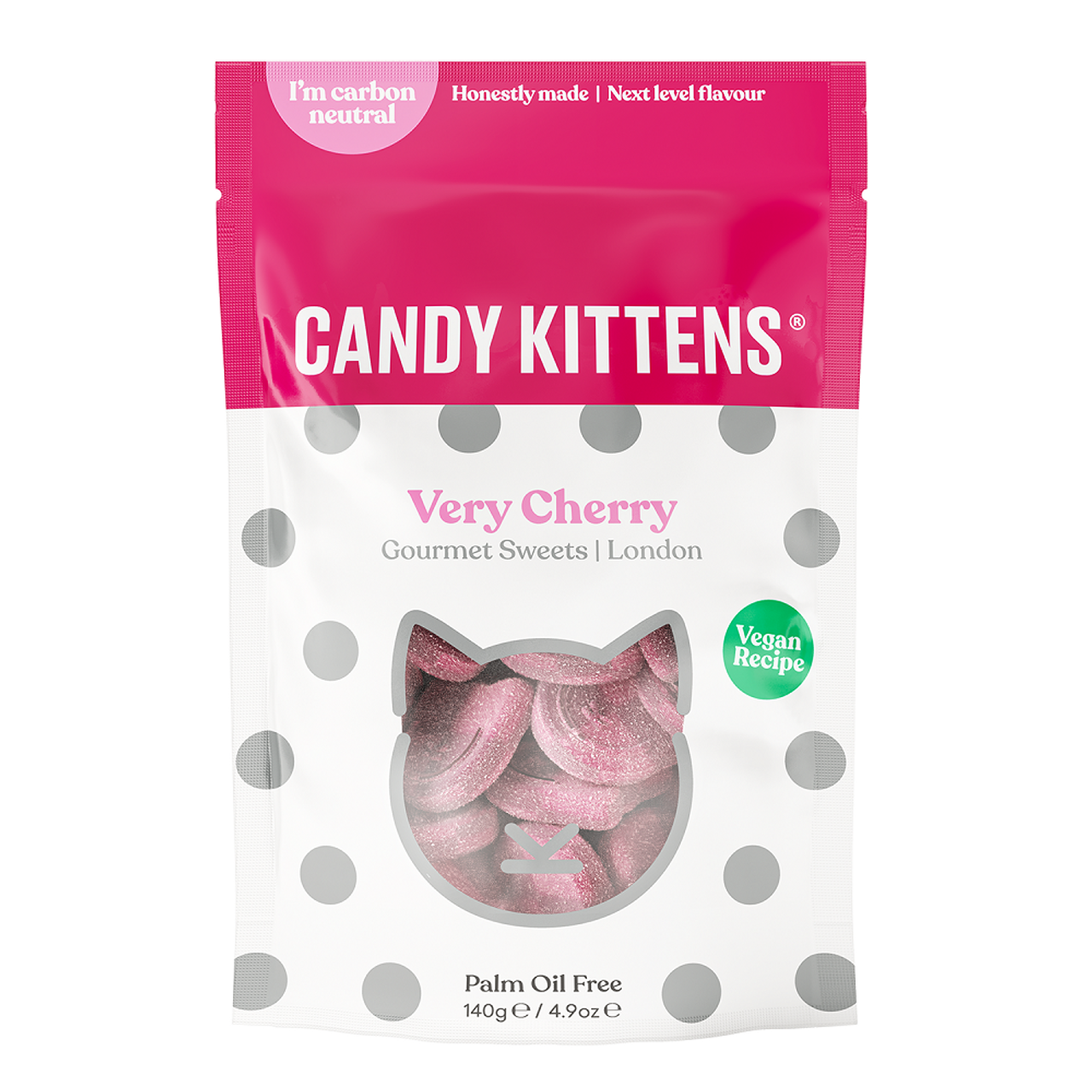 Candy Kittens Very Cherry Gourmet Sweets 140g (Case of 10) - Three Lions Pantry