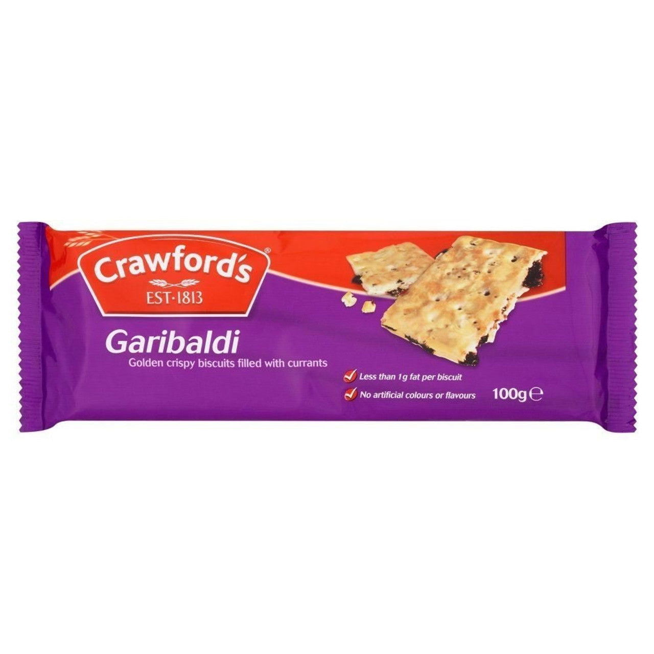 Crawfords Garibaldi Biscuits 100g  (Case of 12) - Three Lions Pantry