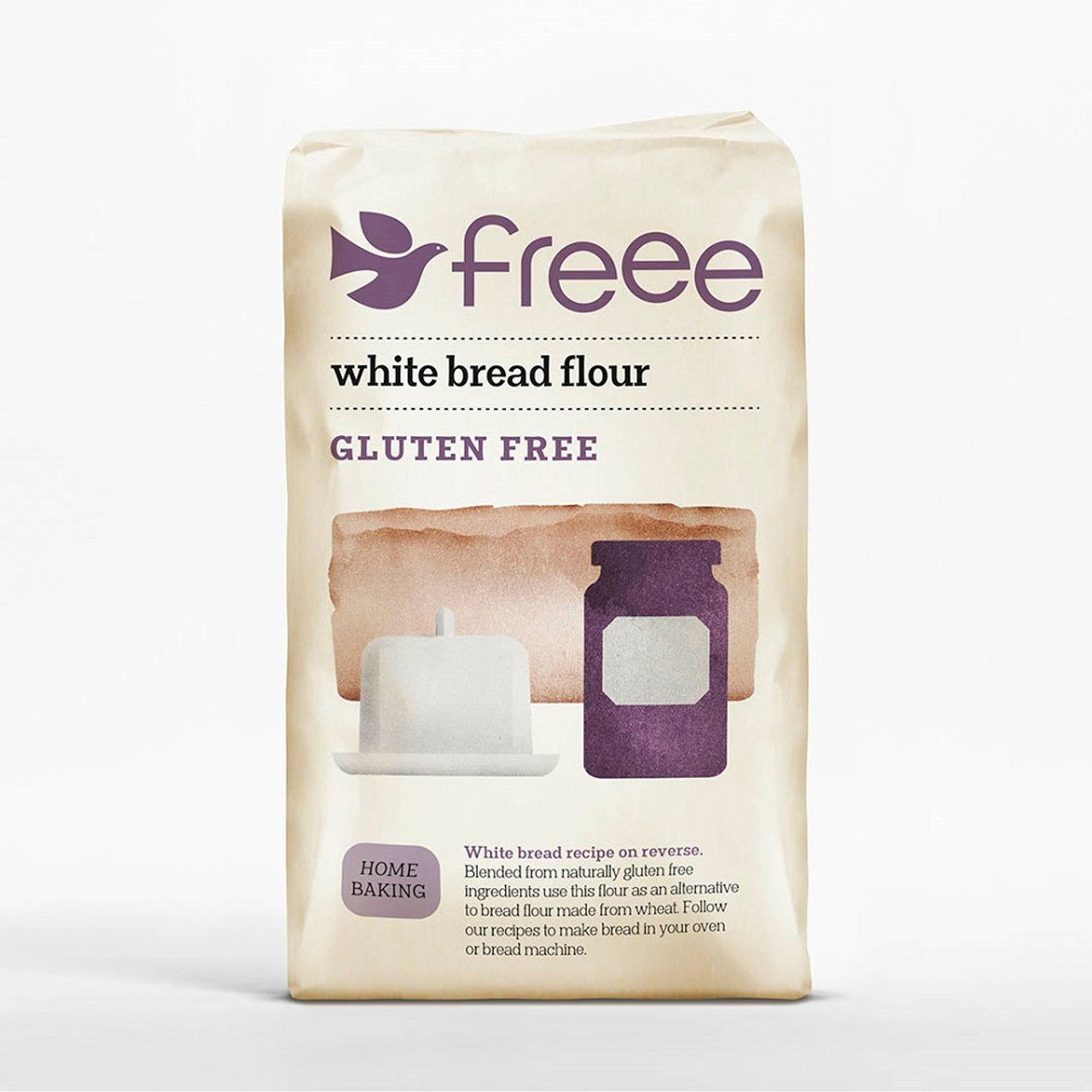 Doves Farm Freee White Bread Flour 1KG  (Case of 5) - Three Lions Pantry