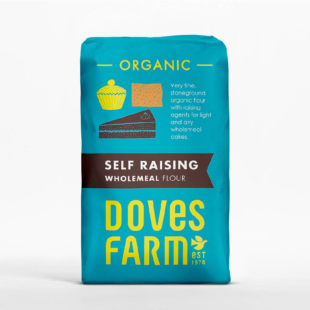 Doves Farm Organic Stoneground Self Raising Wholemeal Flour 1kg (Case of 5) - Three Lions Pantry
