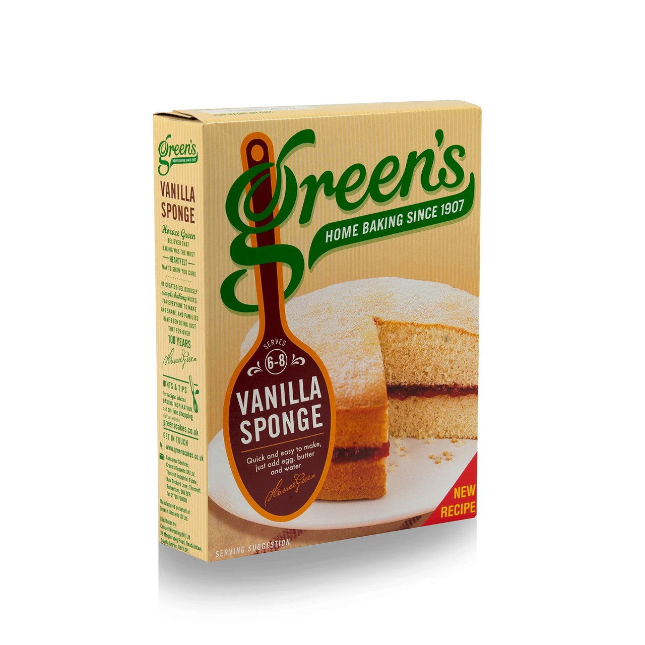 Greens Vanilla Sponge Mix 221g (Case of 6) - Three Lions Pantry