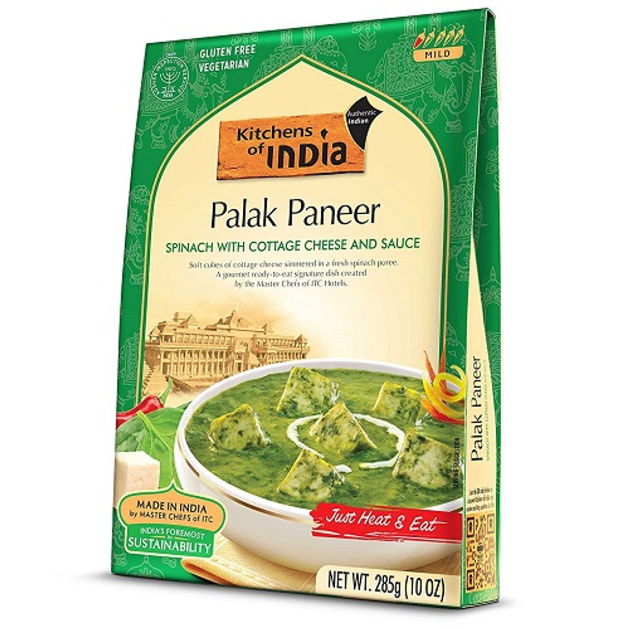 Kitchens Of India Palak Paneer 10 Oz (Case of 48) - Three Lions Pantry