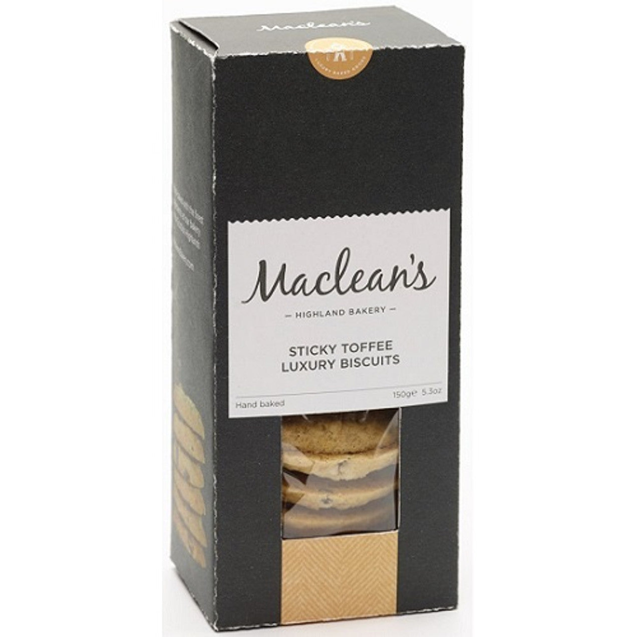 Maclean's Highland Bakery Luxury Sticky Toffee Biscuits 150g (Case of 12) - Three Lions Pantry