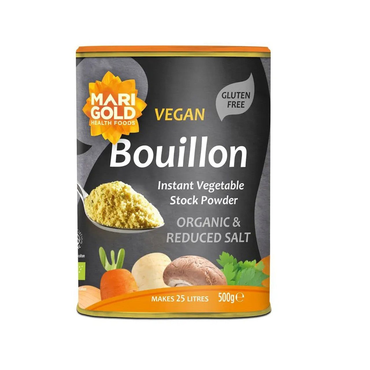 Marigold Organic & Reduced Salt Vegan Bouillon Powder 500g (Case of 6) - Three Lions Pantry