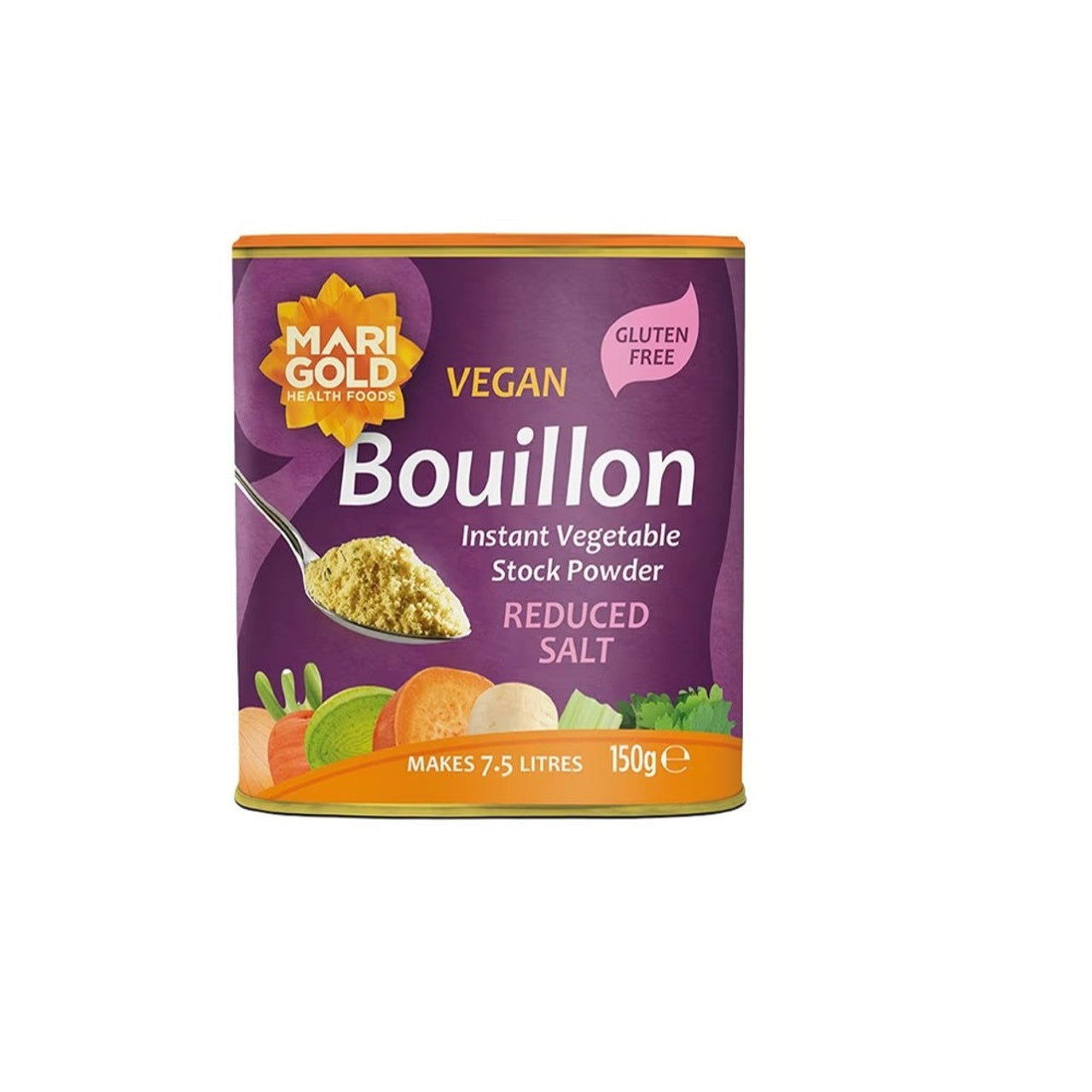 Marigold Swiss Vegetable Vegan Bouillon Powder 150g (Case of 6) - Three Lions Pantry