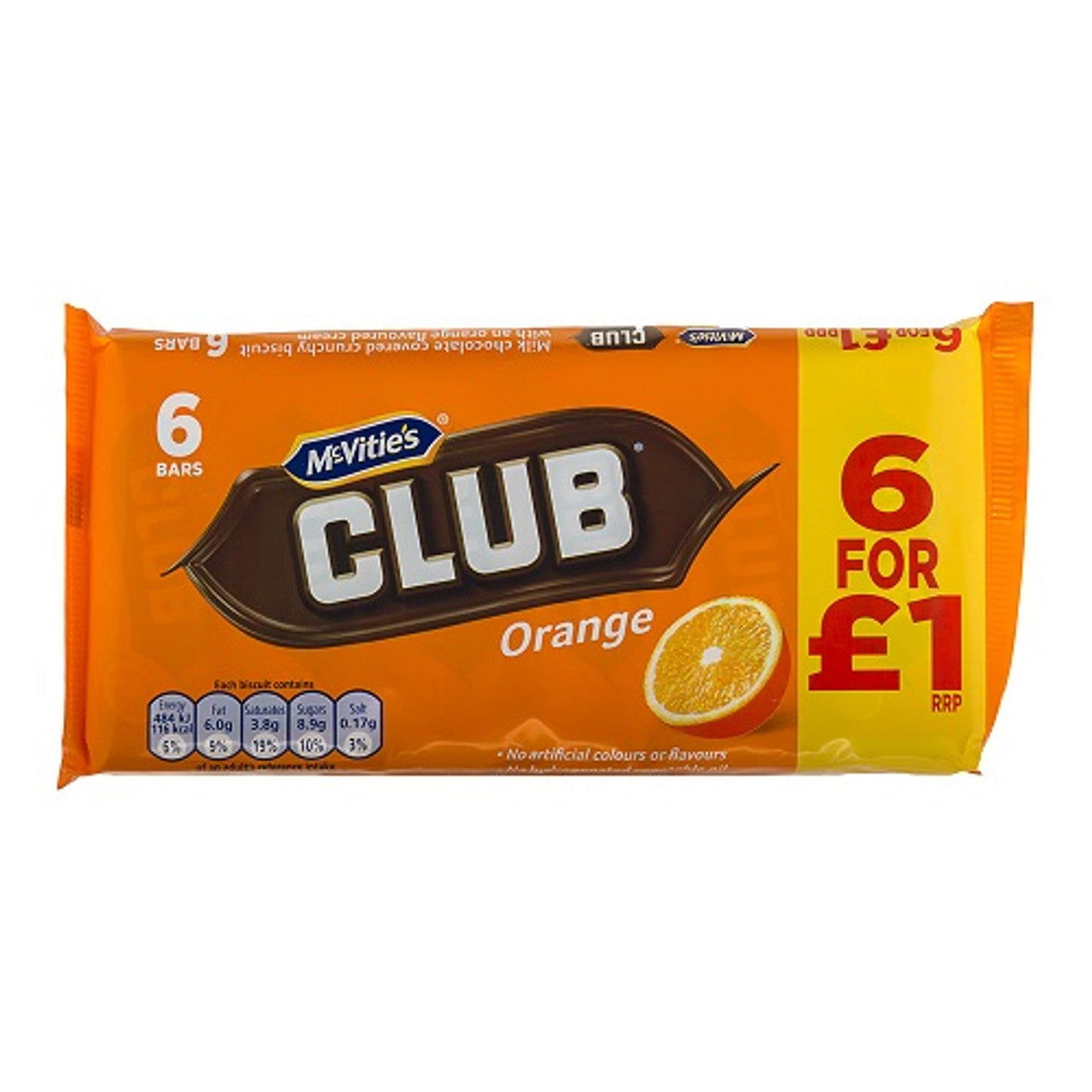 Mcvities Club Orange 6Pk (Case of 12) - Three Lions Pantry