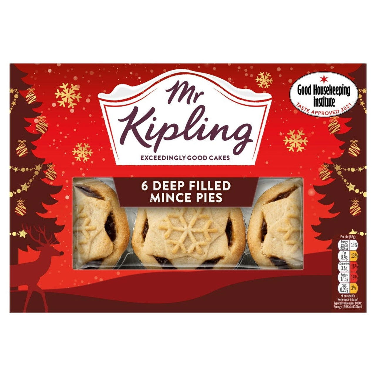 Mr Kipling Snowflake Mince Pies 6pk (Case of 20) - Three Lions Pantry