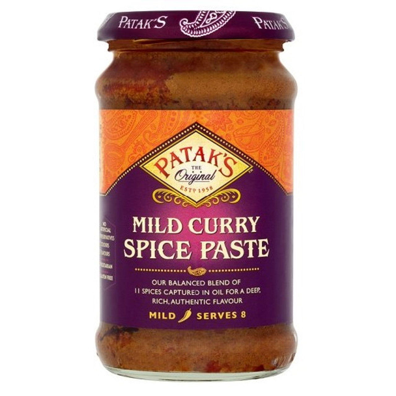 Pataks Mild Curry Spice Paste 283g  (Case of 6) - Three Lions Pantry