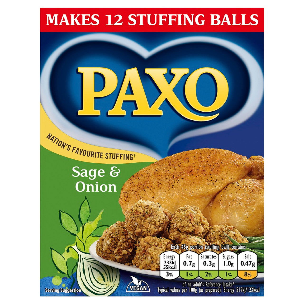 Paxo Sage & Onion Stuffing 170g (Case of 16) - Three Lions Pantry