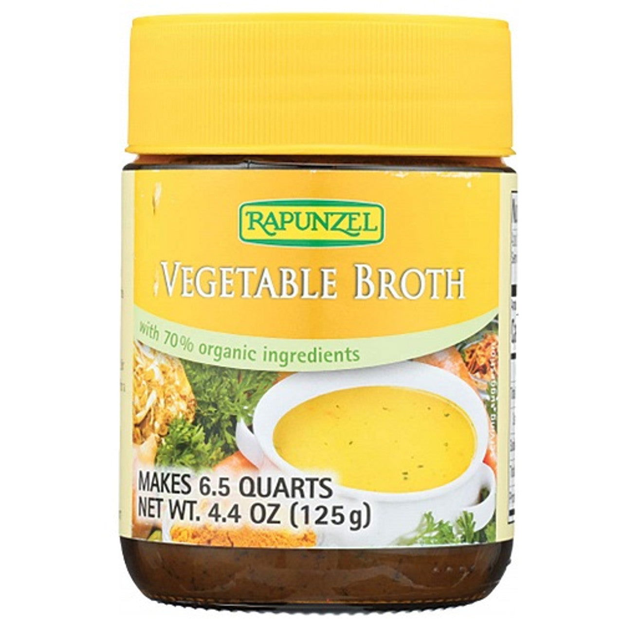 Rapunzel Vegetable Broth 4.4oz (Case of 6) - Three Lions Pantry