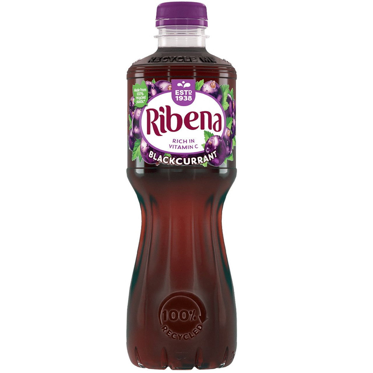 Ribena Blackcurrant Juice Bottle 500ml (Case of 12) - Three Lions Pantry