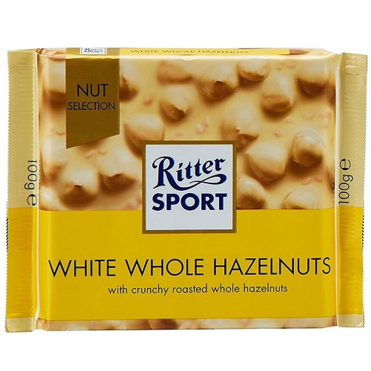 Ritter Sport Whole Hazelnut & White Chocolate 100g  (Case of 10) - Three Lions Pantry