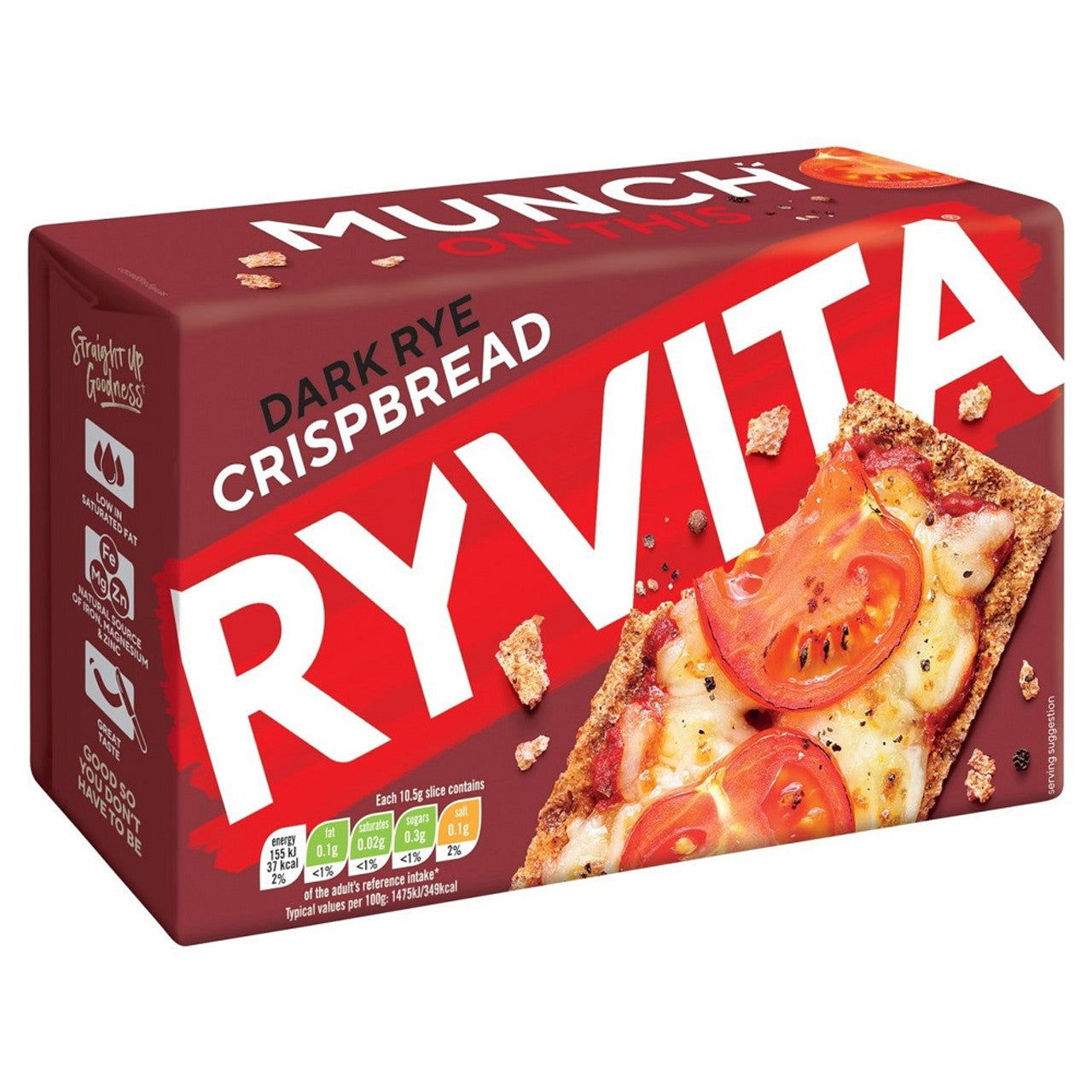 Ryvita Dark Rye Crispbread 250g (Case of 16) - Three Lions Pantry