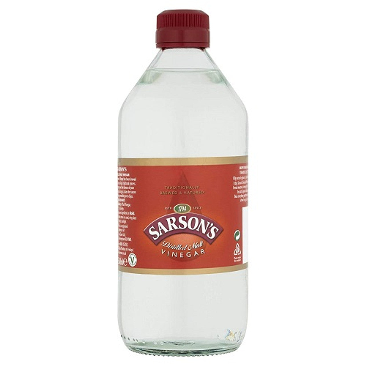 Sarsons Distilled Malt Vinegar 568ml (Case of 12) - Three Lions Pantry