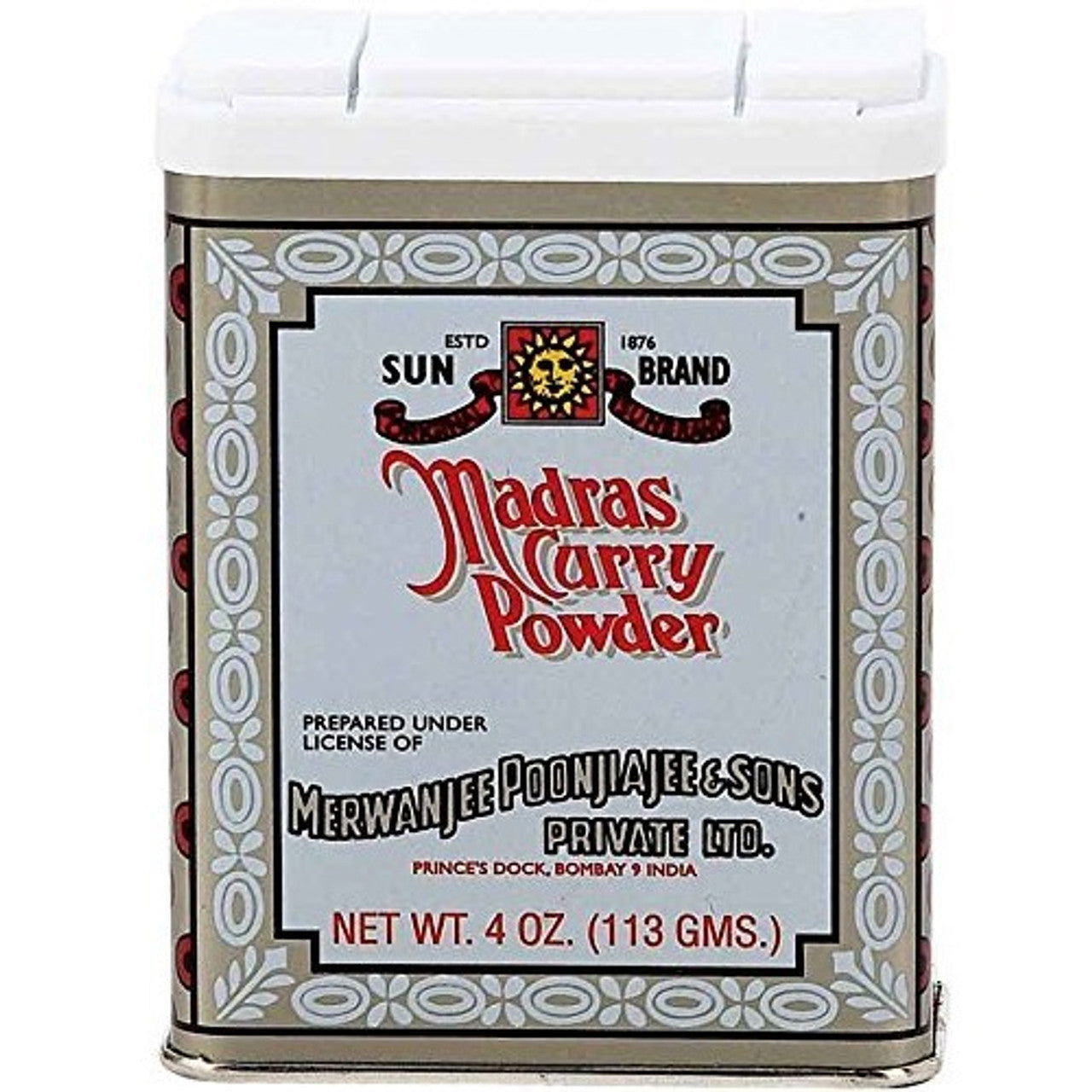 Sun Brand Madras Curry Powder 4 Oz (Case of 72) - Three Lions Pantry