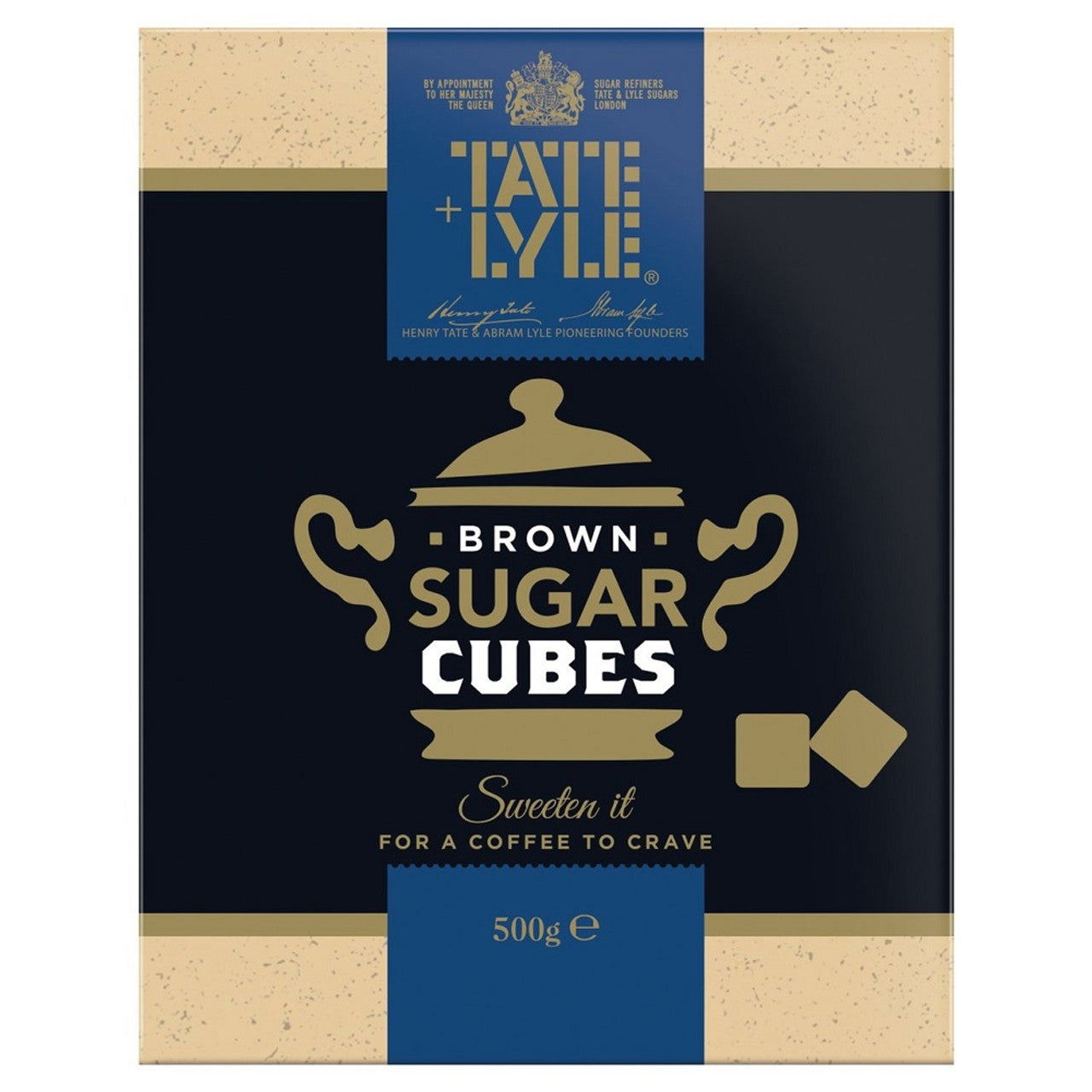 Tate & Lyle Fairtrade Brown Cane Sugar Demerara Cubes 500g (Case of 10) - Three Lions Pantry