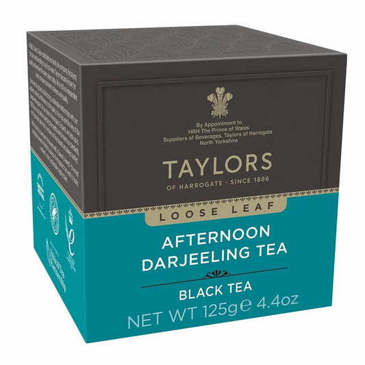 Taylors of Harrogate Afternoon Darjeeling Black Tea Loose Leaf 125g (Case of 6) - Three Lions Pantry