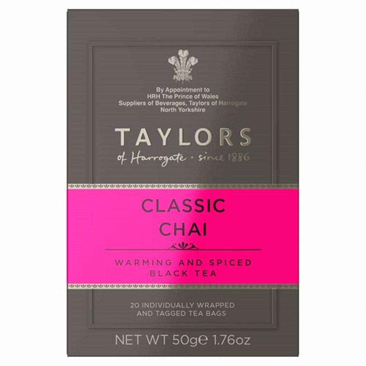 Taylors of Harrogate Classic Chai Tea, 20 Teabags (Case of 6) - Three Lions Pantry