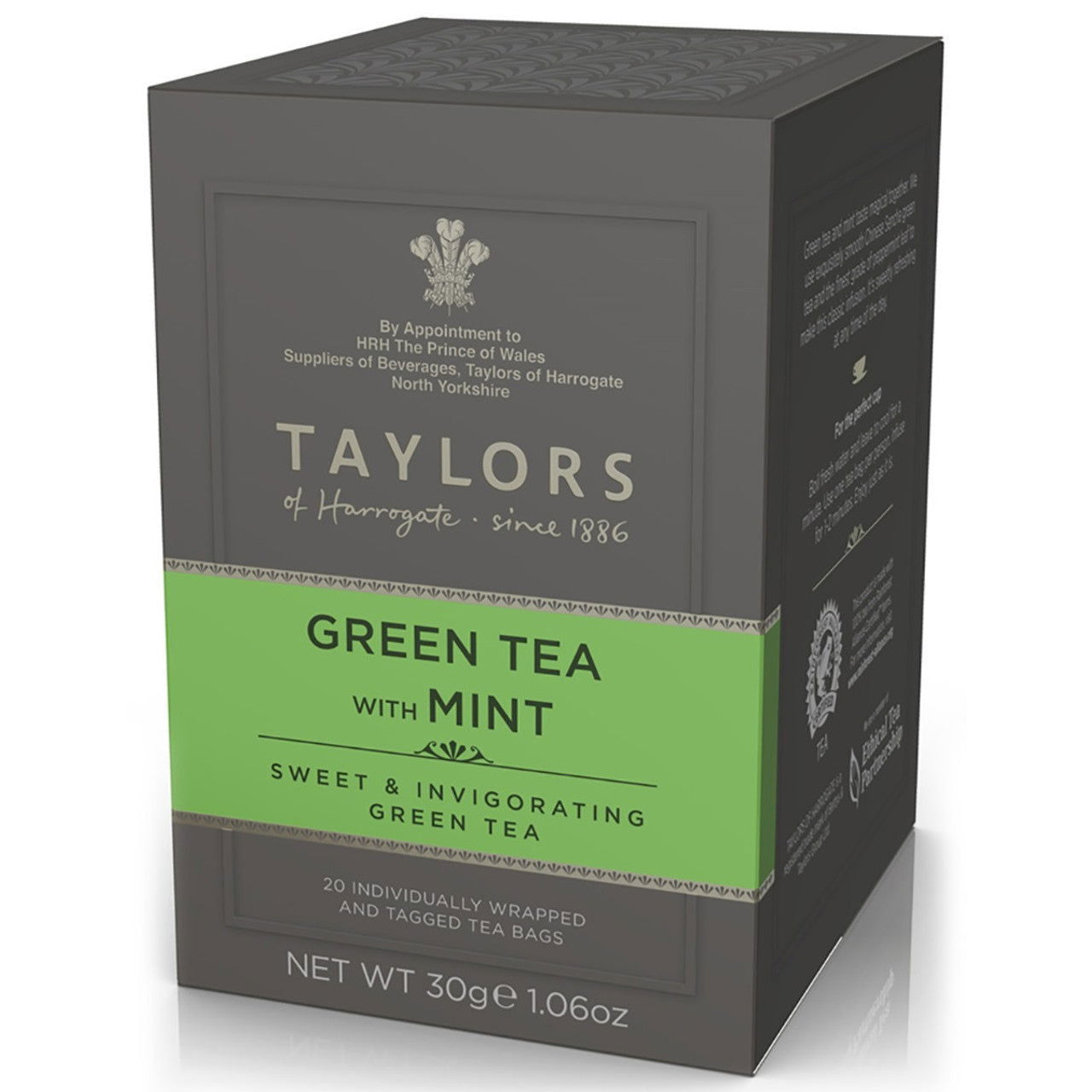 Taylors of Harrogate Green Tea with Mint, 20 Count (Case of 6) - Three Lions Pantry