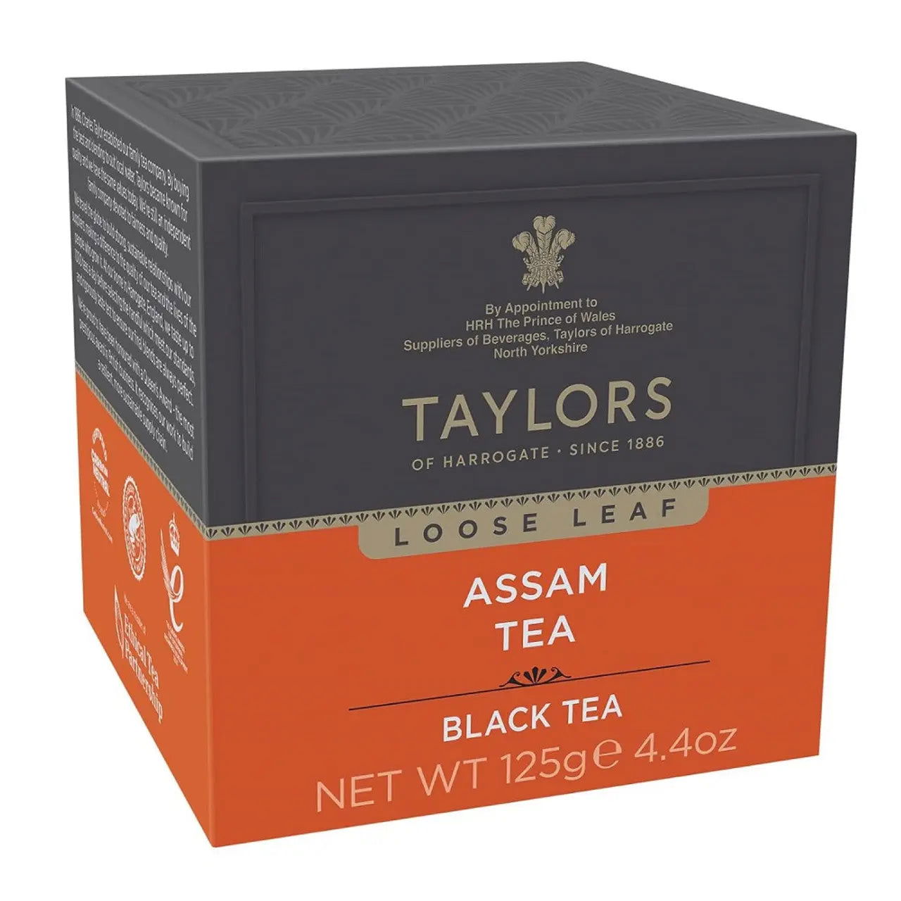Taylors of Harrogate Pure Assam Loose Leaf Tea 4.4oz Carton (Case of 6) - Three Lions Pantry