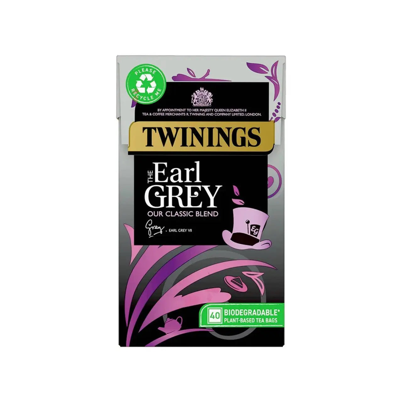 Twinings Earl Grey Classic Blend Tea (40 Teabags) (Case of 4) - Three Lions Pantry