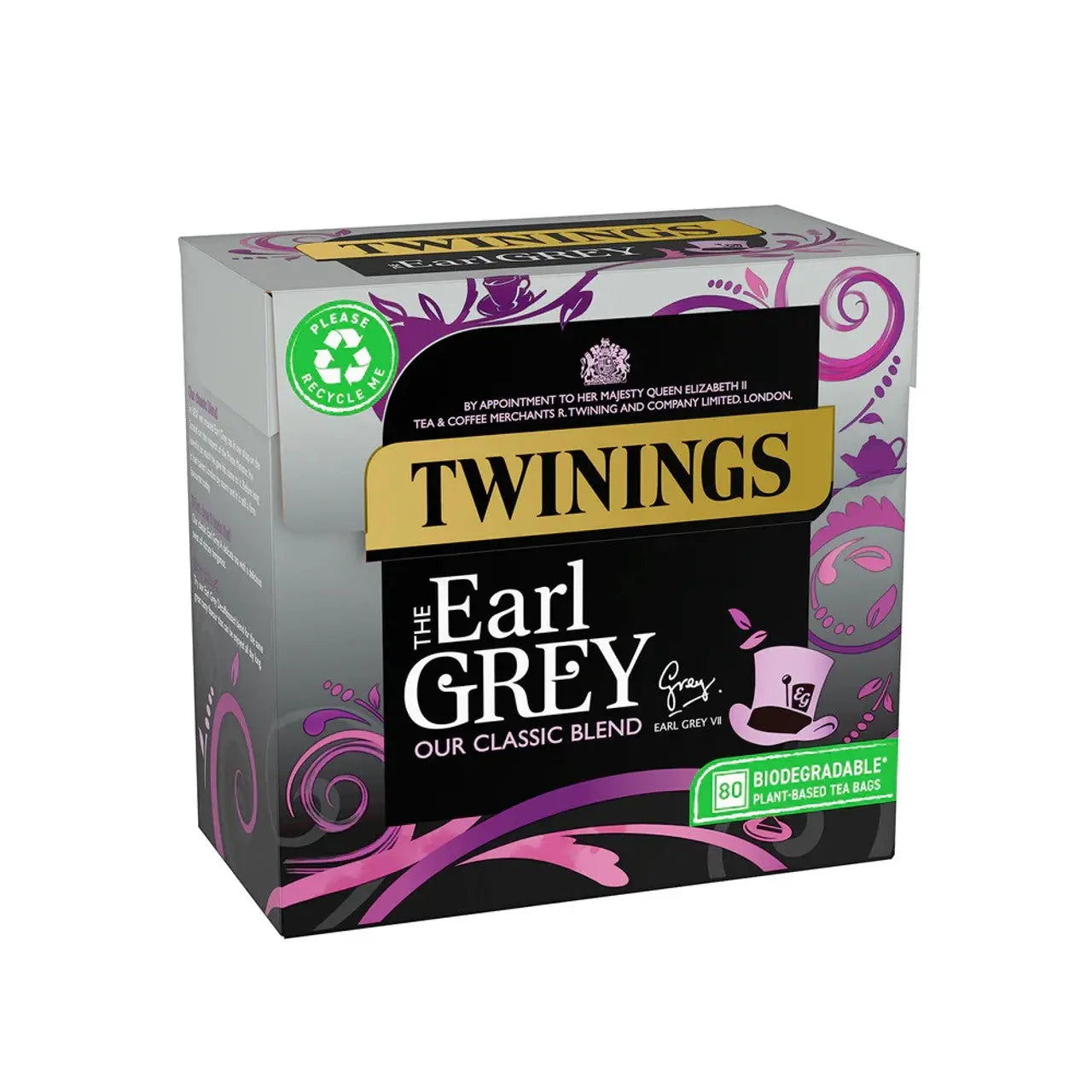 Twinings Earl Grey Classic Blend Tea (80 Teabags) (Case of 4) - Three Lions Pantry