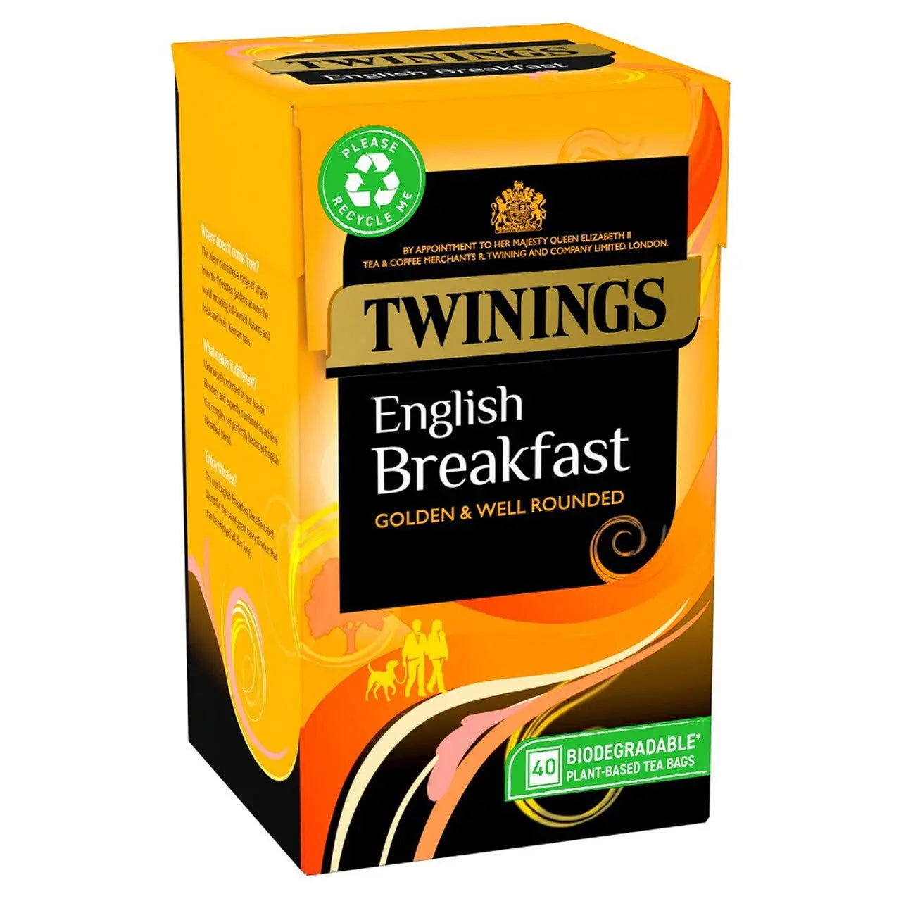Twinings English Breakfast Golden & Well Rounded Tea (40 Teabags) (Case of 4) - Three Lions Pantry