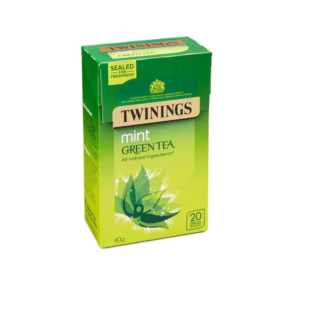 Twinings Mint Green Tea 20 Single Tea Bags 40g (Case of 4) - Three Lions Pantry