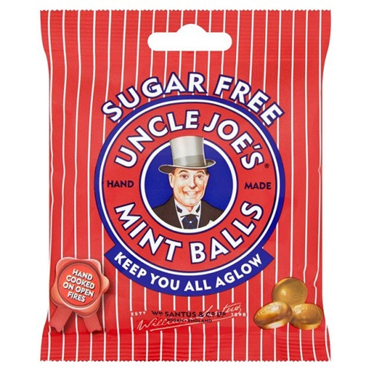 Uncle Joe's Sugar Free Mint Balls Bag 60g (Case of 12) - Three Lions Pantry