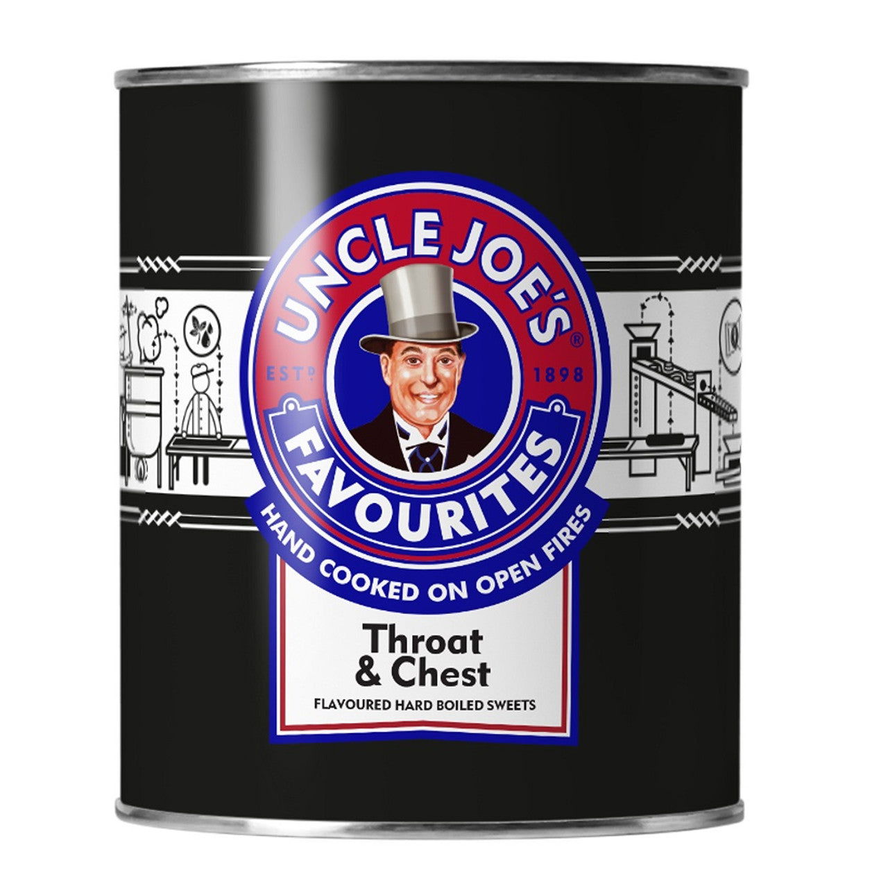 Uncle Joe's Throat & Chest Sweets 120g Tin (Case of 6) - Three Lions Pantry