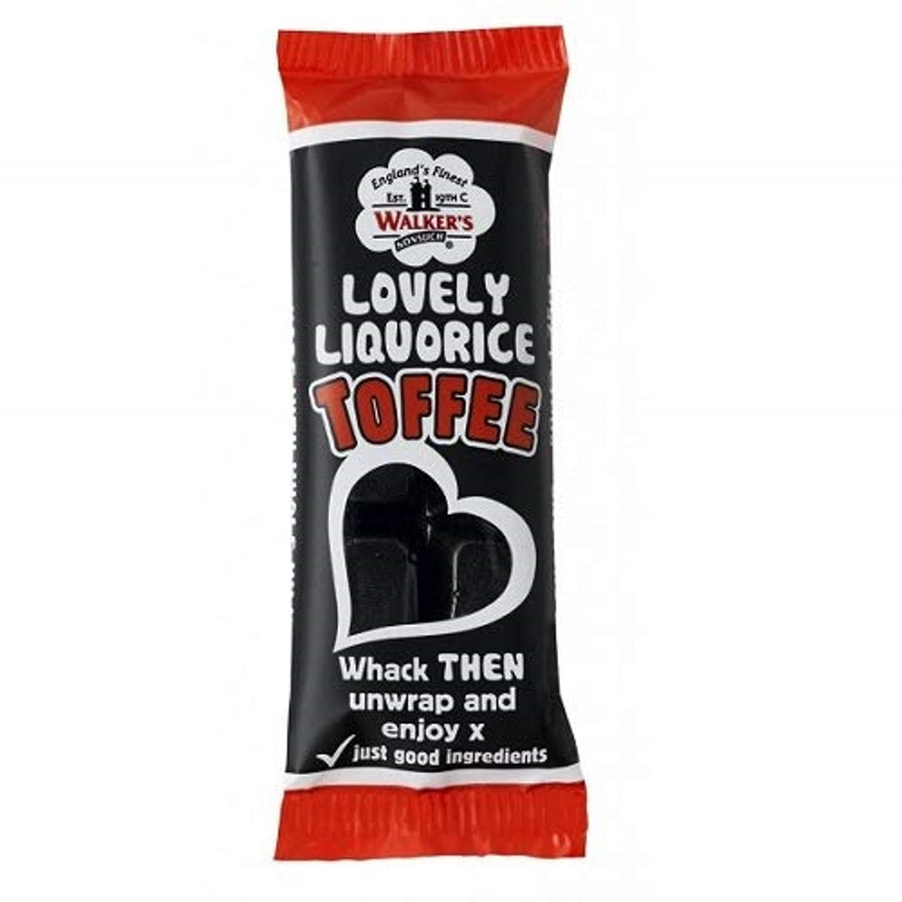 Walkers Liquorice Toffee 50g bar (Case of 24) - Three Lions Pantry