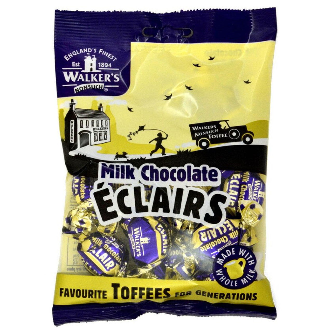 Walkers Nonsuch Milk Chocolate Eclair 150g (Case of 12) - Three Lions Pantry