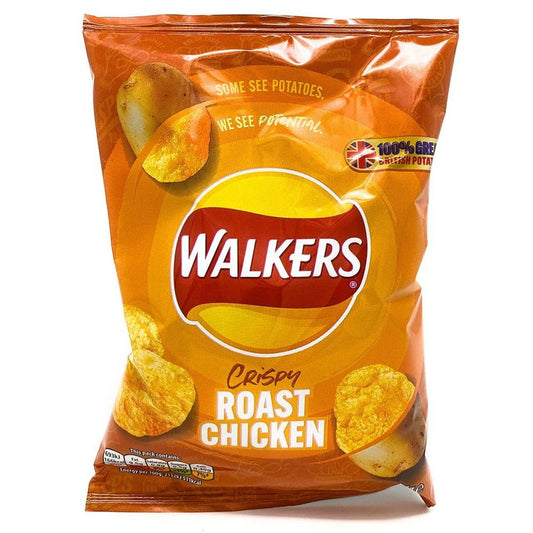 Walkers Roast Chicken Crisps 32.5g (Case of 32) - Three Lions Pantry