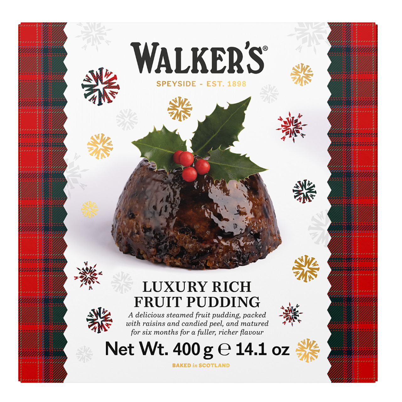 Walkers Shortbread Luxury Rich Fruit (Plum) Pudding 14.1oz (Case of 6) - Three Lions Pantry