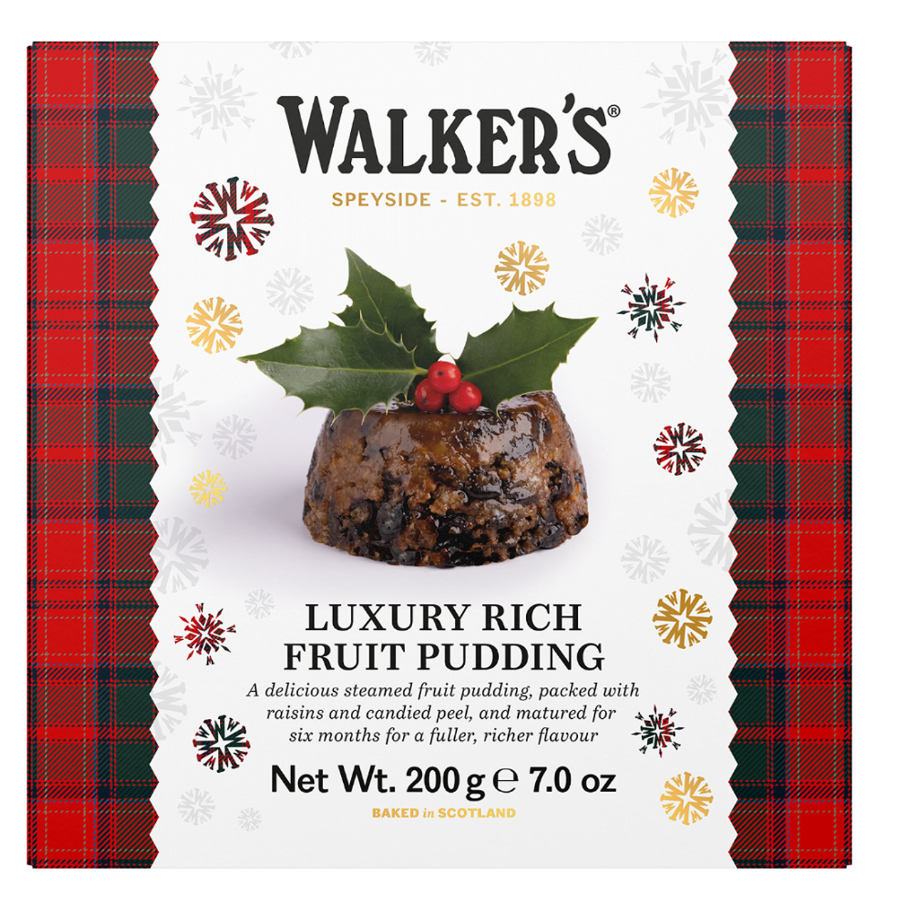 Walkers Shortbread Luxury Rich Fruit (Plum) Pudding 7oz (Case of 6) - Three Lions Pantry