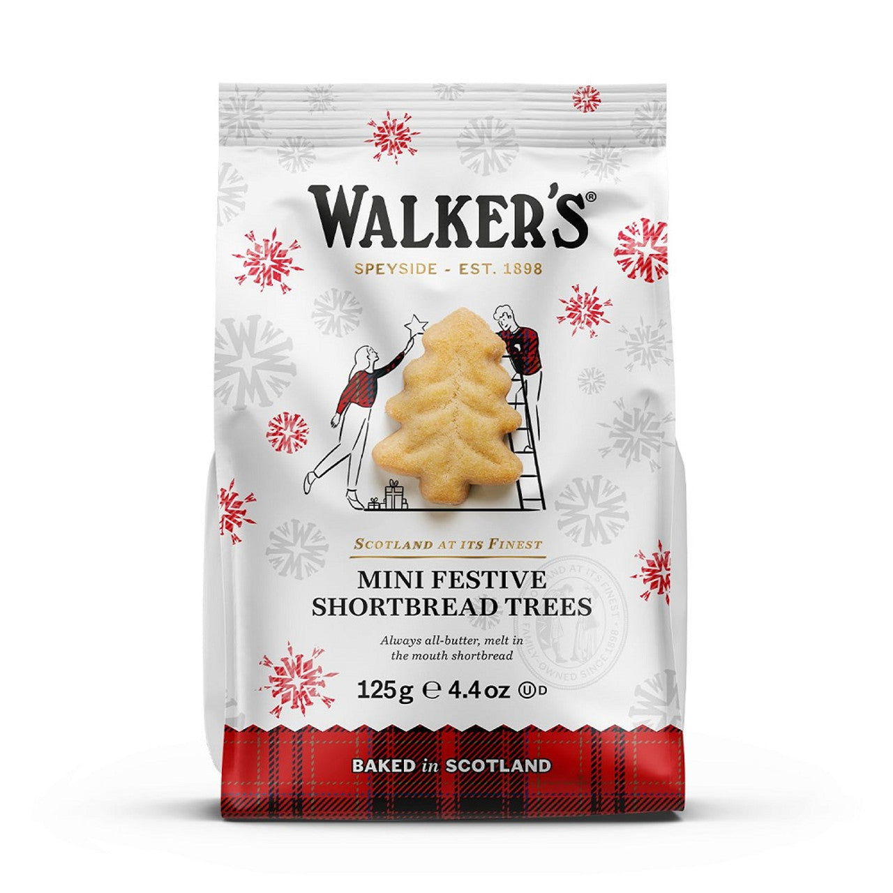 Walkers Shortbread Mini Festive Trees Bag 4.4oz (Case of 12) - Three Lions Pantry