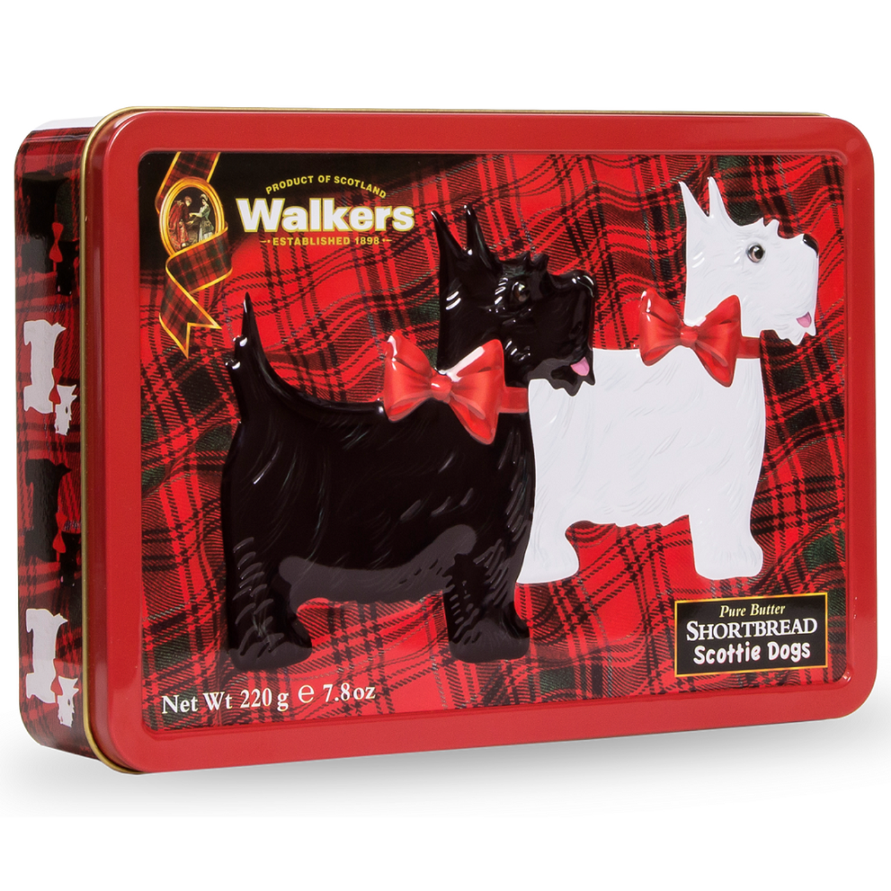 Walkers Shortbread Scottie Dog Rectangle Tin (Scotties) 7.8oz (Case of 6) - Three Lions Pantry