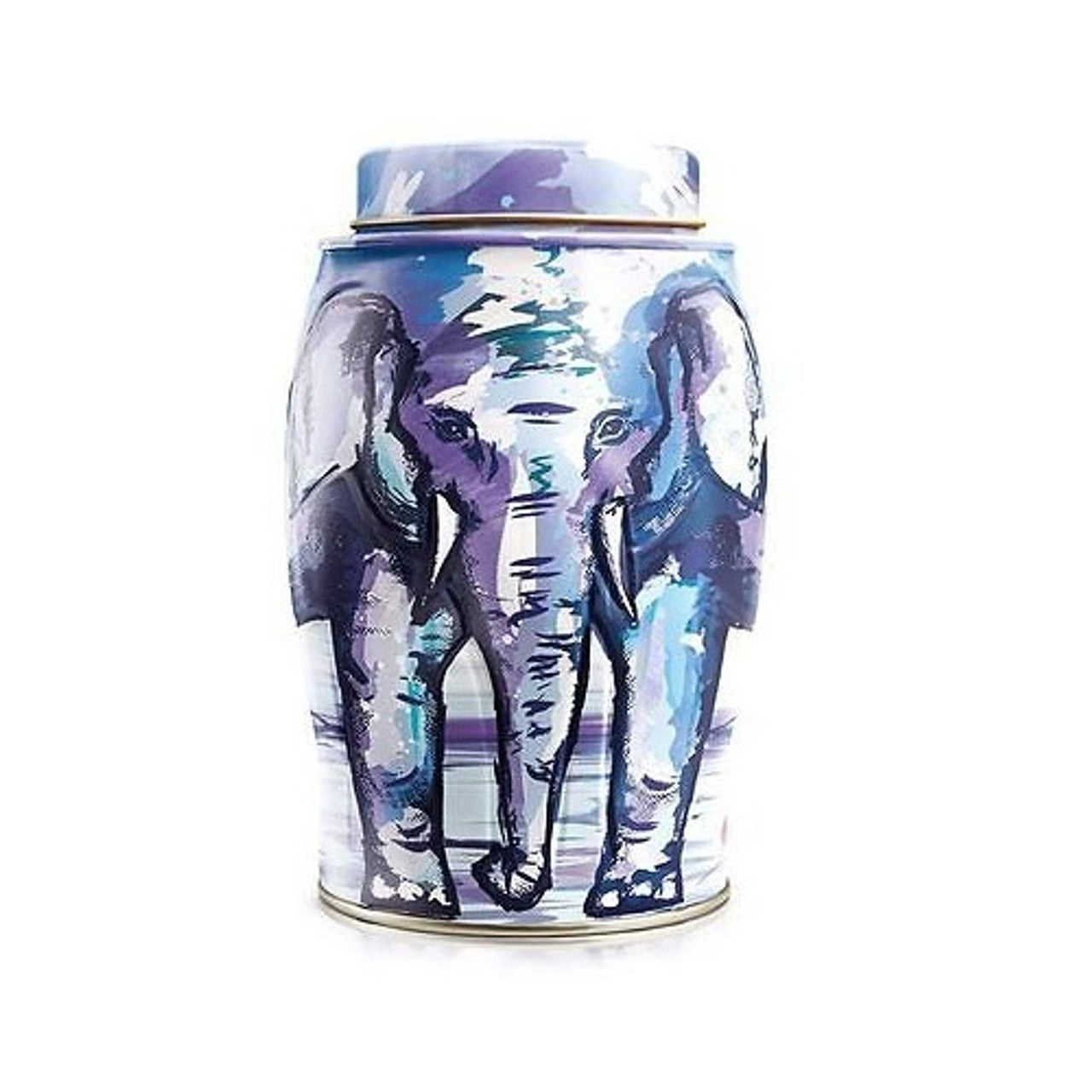 Williamson Tea Caddy Elephant - Painterly Winter Earl Grey 40's (Case of 6) - Three Lions Pantry