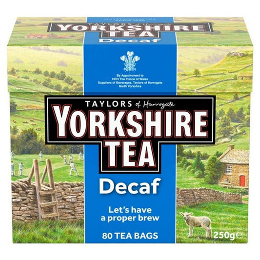 Yorkshire Decaf 80-count  (Case of 10) - Three Lions Pantry