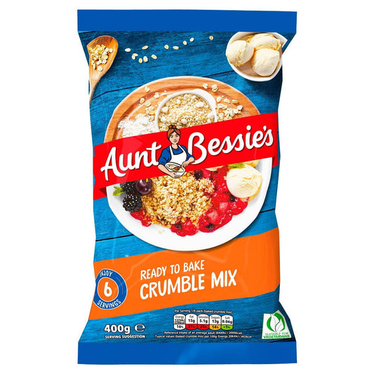 Aunt Bessie's Ready to Bake Crumble Mix 400g  (Case of 8) - Three Lions Pantry