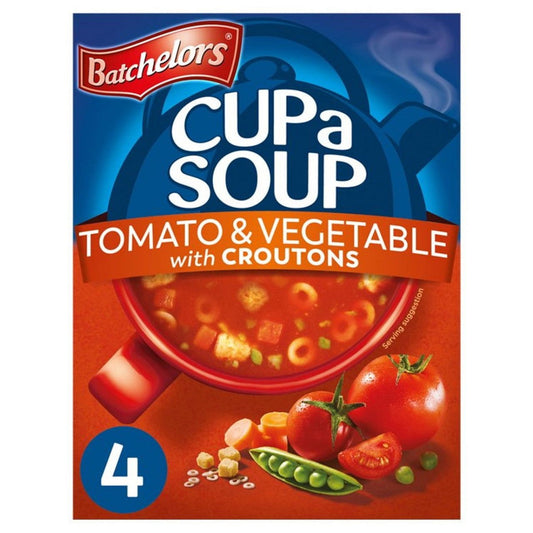 Batchelors Cup a Soup with Croutons Tomato & Vegetable 104g  (Case of 9) - Three Lions Pantry
