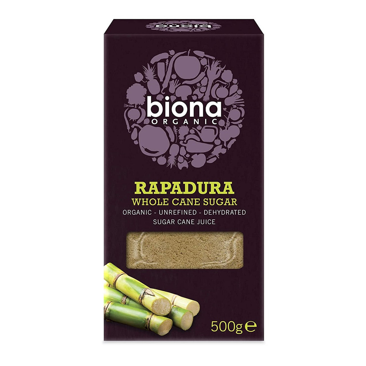 Biona Organic Rapadura Whole Cane Sugar 500g  (Case of 5) - Three Lions Pantry
