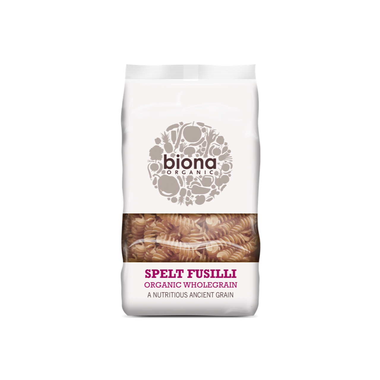 Biona Organic Spelt Fusilli Wholegrain Pasta 500g  (Case of 10) - Three Lions Pantry