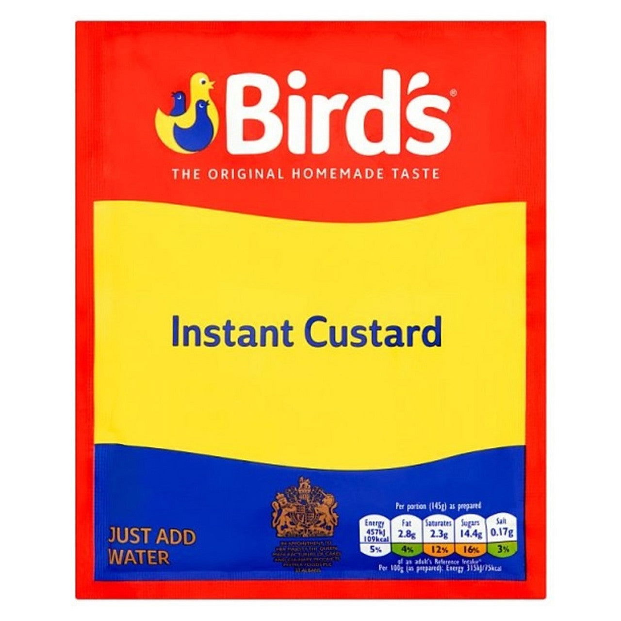 Bird's Instant Custard sachets 75g  (Case of 18) - Three Lions Pantry